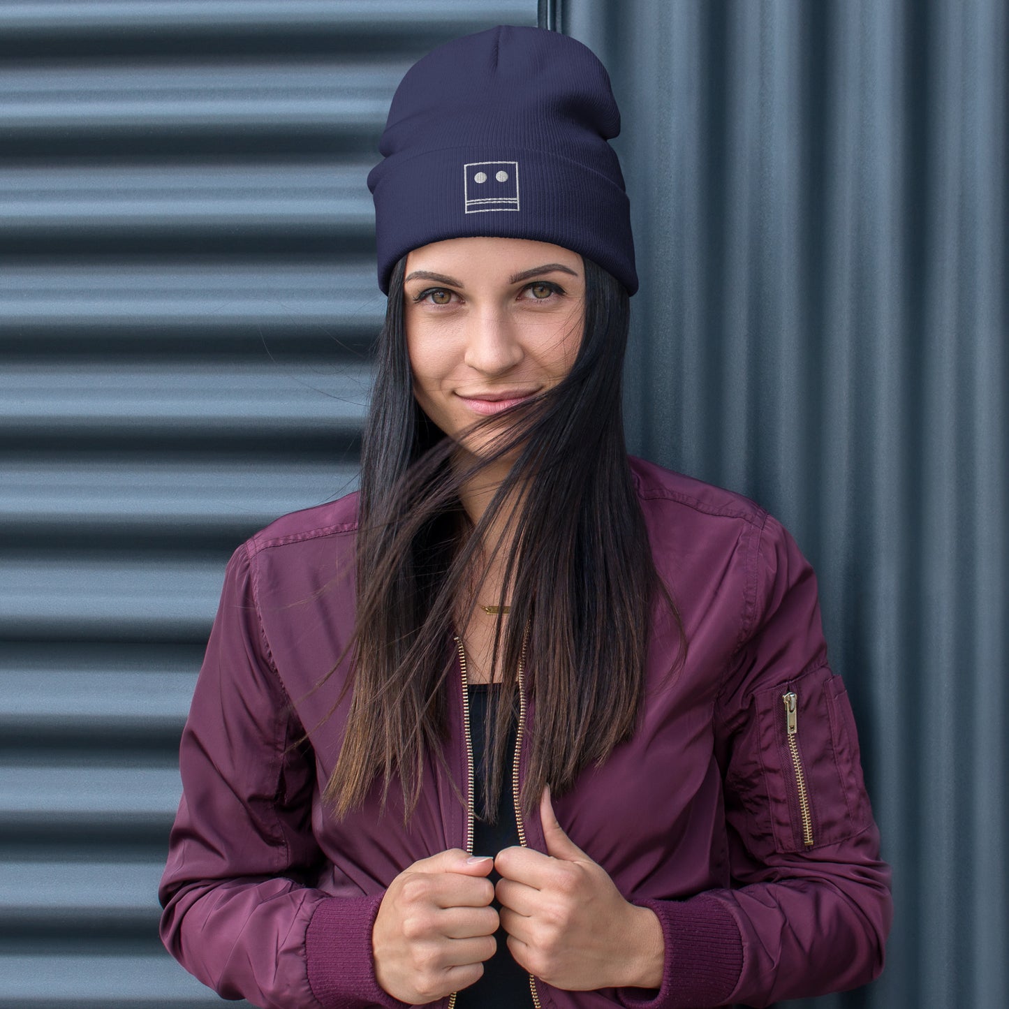 Rusty Head Embroidered Beanie -Synolos