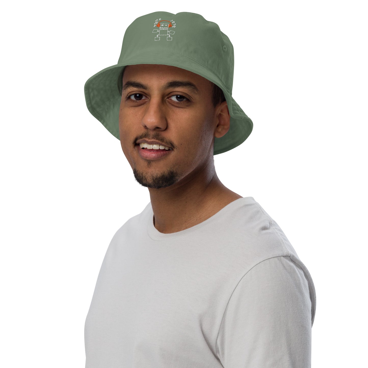 Rusty Headphones Organic bucket hat -Synolos