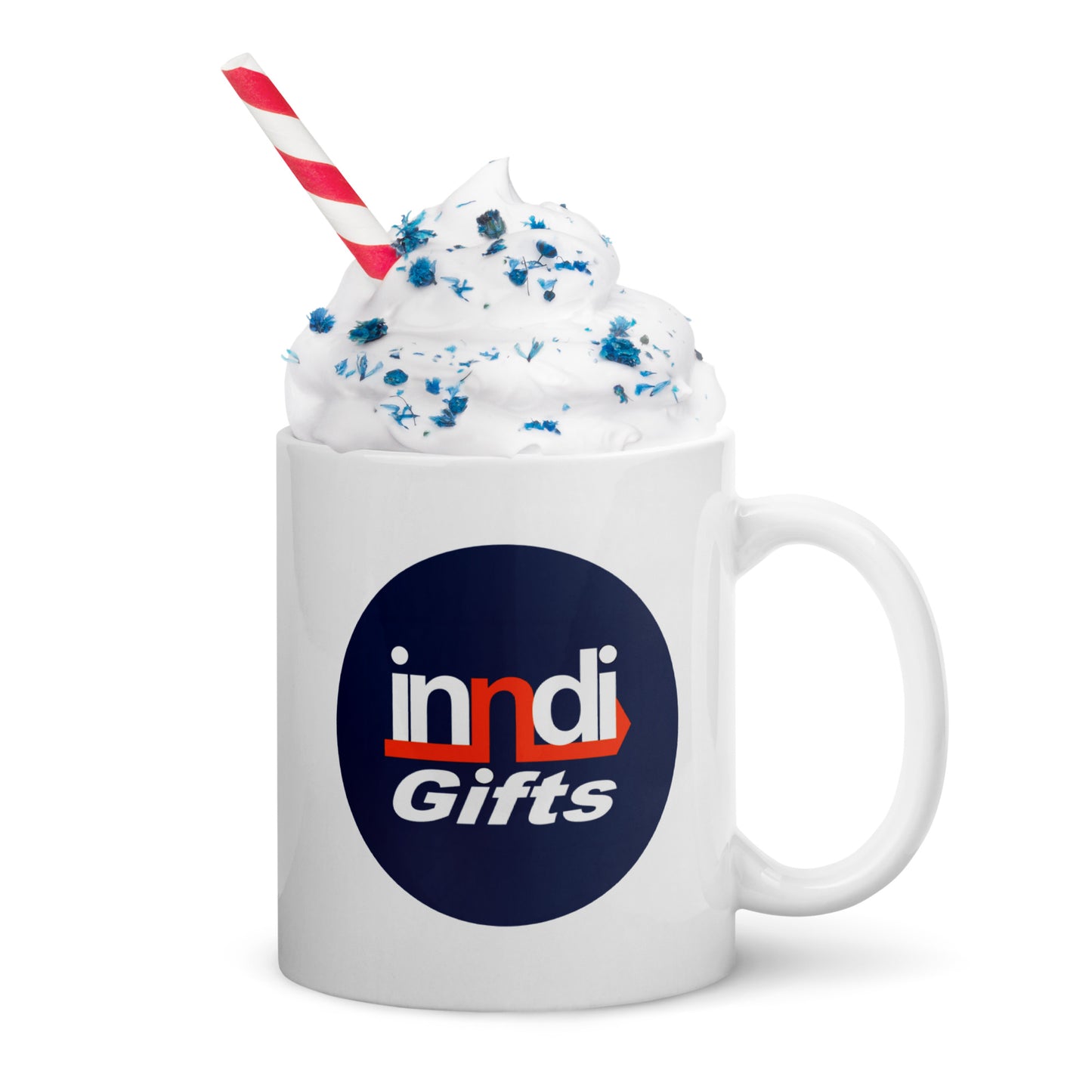 Inndi white glossy mug