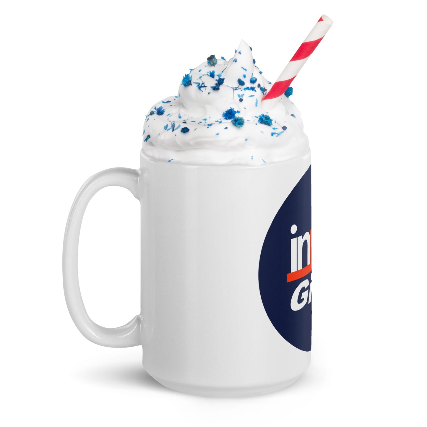 Inndi white glossy mug