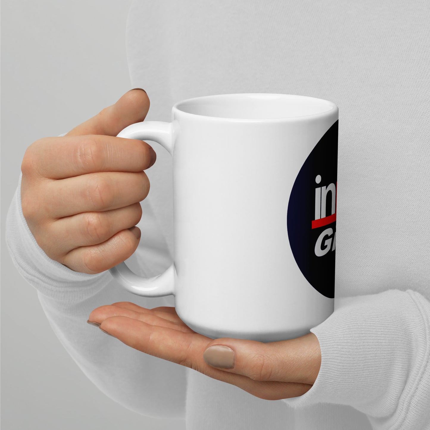 Inndi white glossy mug