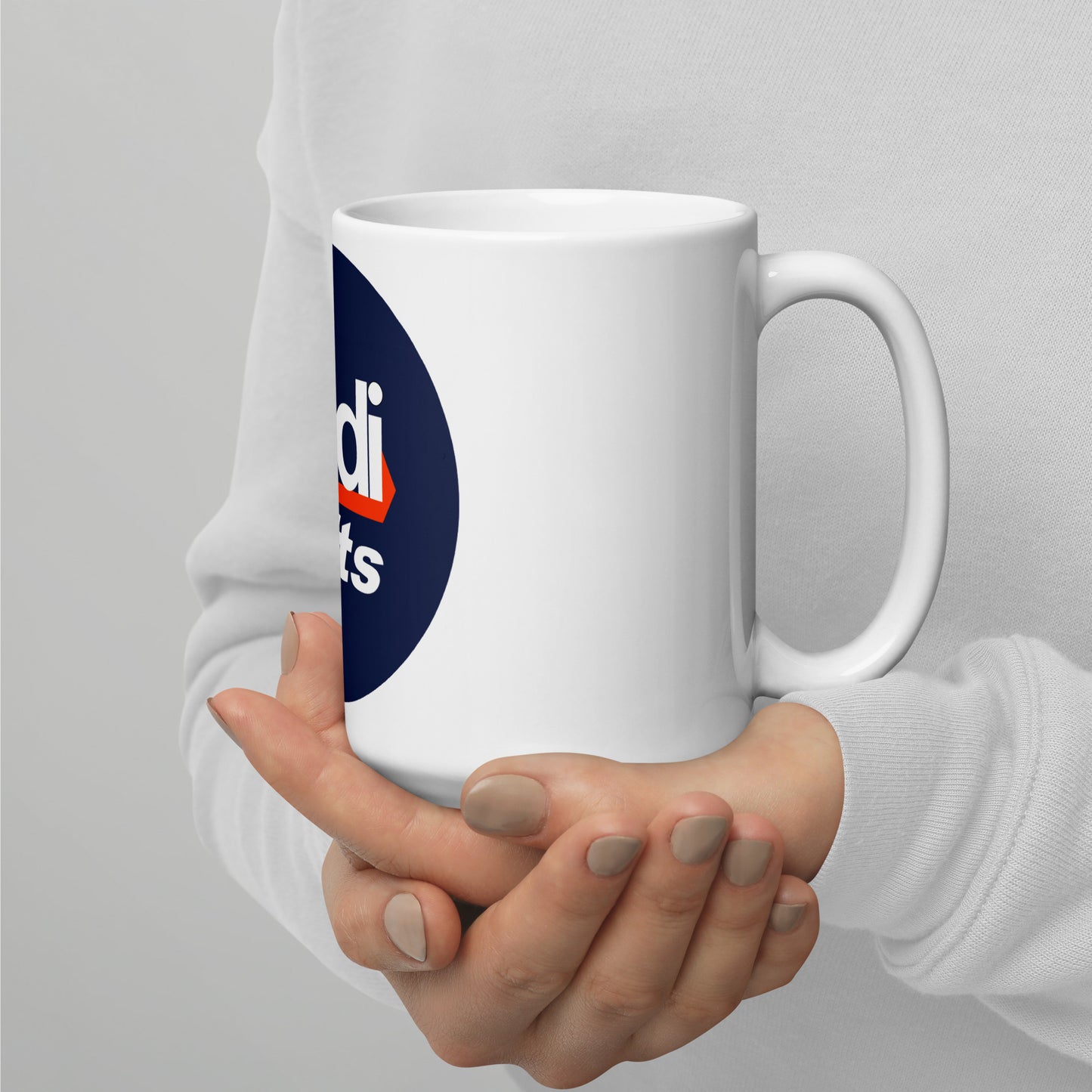 Inndi white glossy mug