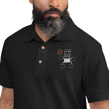 Rusty Basketball Embroidered Polo Shirt -Synolos
