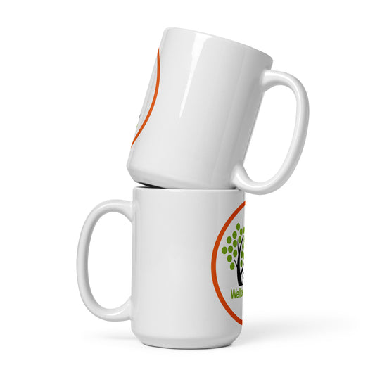 Synolos communiy wellbeing white glossy mug